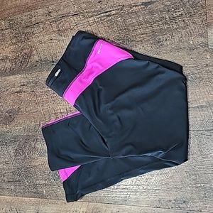 NIKE Dri-Fit Athletic Spandex Cropped Black Pink Women’s Large